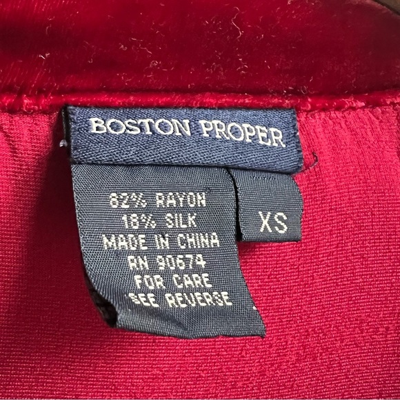 Boston Proper Velvet Shirt Button Down Western Silk Size XS Vintage Y2K Romantic - Picture 5 of 9